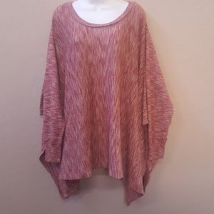 Long Sleeved Red Poncho